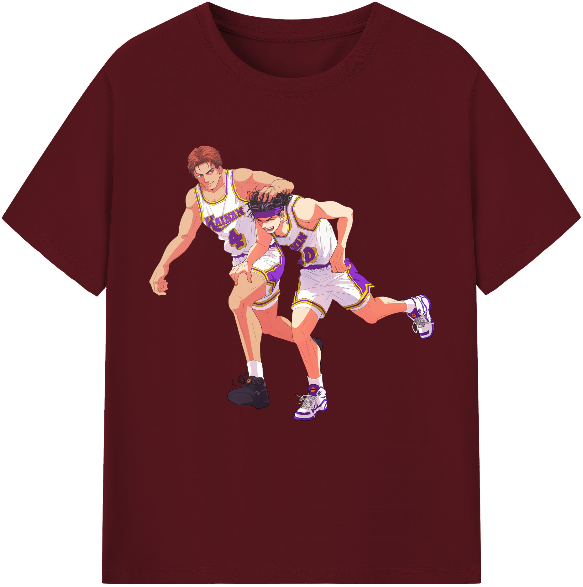 SLAM DUNK／スラムダンク 綿100％半袖Tシャツ（フロントプリント）